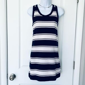 J. Crew navy white striped cotton tank minidress Size XS EUC